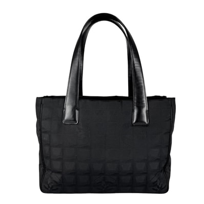 シャネル CHANEL トートバッグ ニュートラベルライン ナイロンジャガード ブラック レディース【中古】 z11052