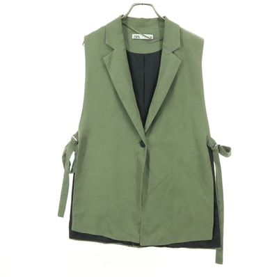 ZARA ザラ ノースリーブ ベスト S カーキ
