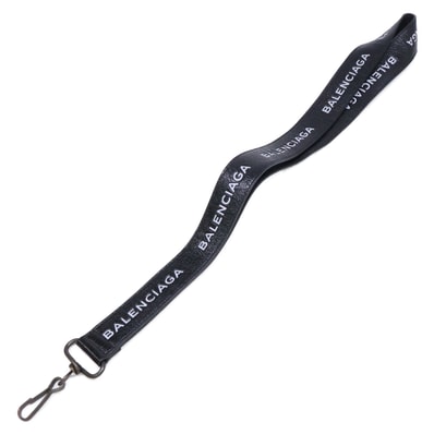 バレンシアガ 499950 DB50T LOGO KEYRING ロゴ レザーランヤード ストラップ