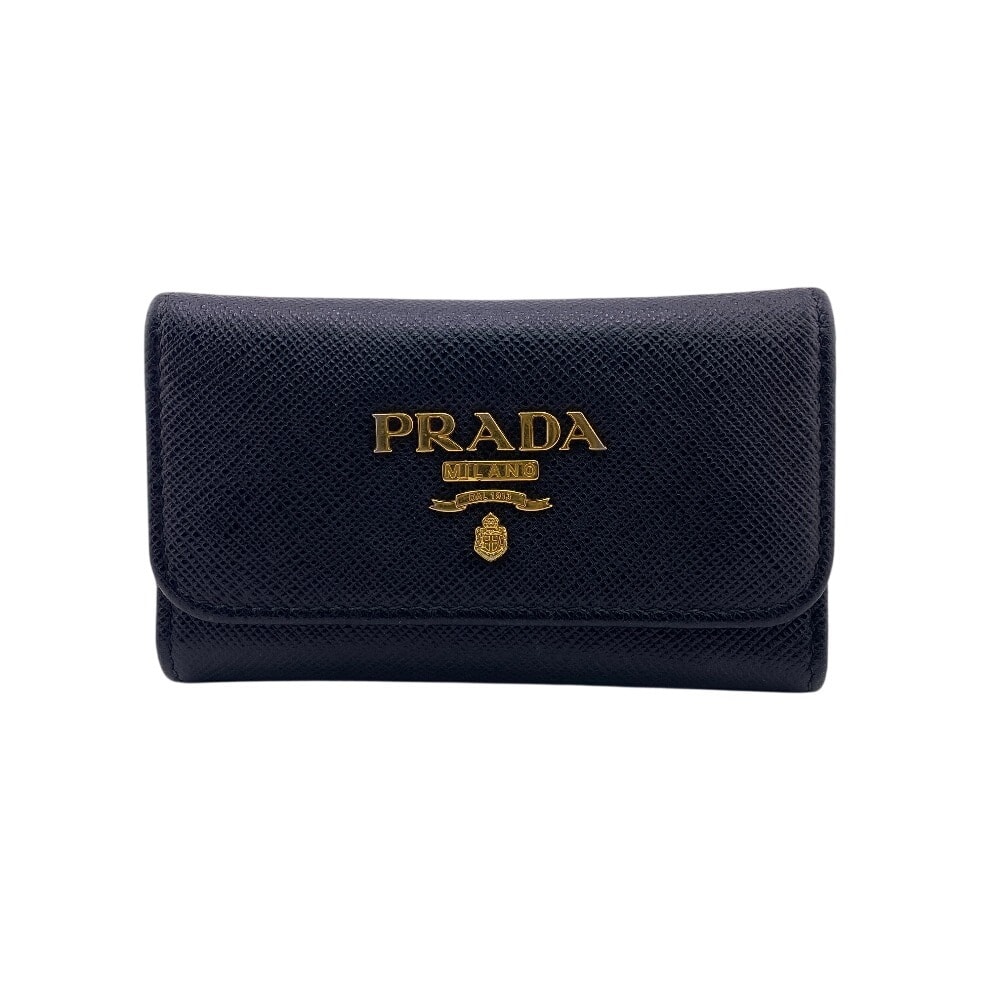 プラダ PRADA キーケース サフィアーノ 6連 ブラック