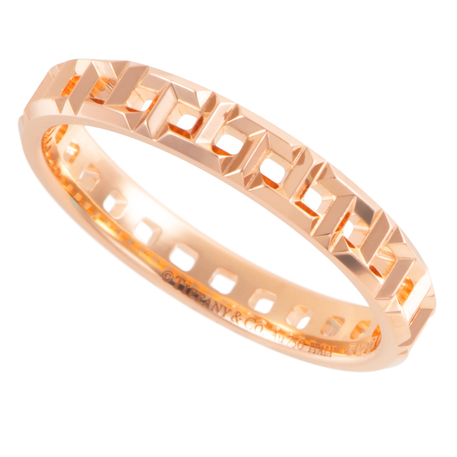 TIFFANY&Co. ティファニー ティファニーT トゥルー ナロー リング 指輪 17号 K18RG ピンク ゴールド【中古】