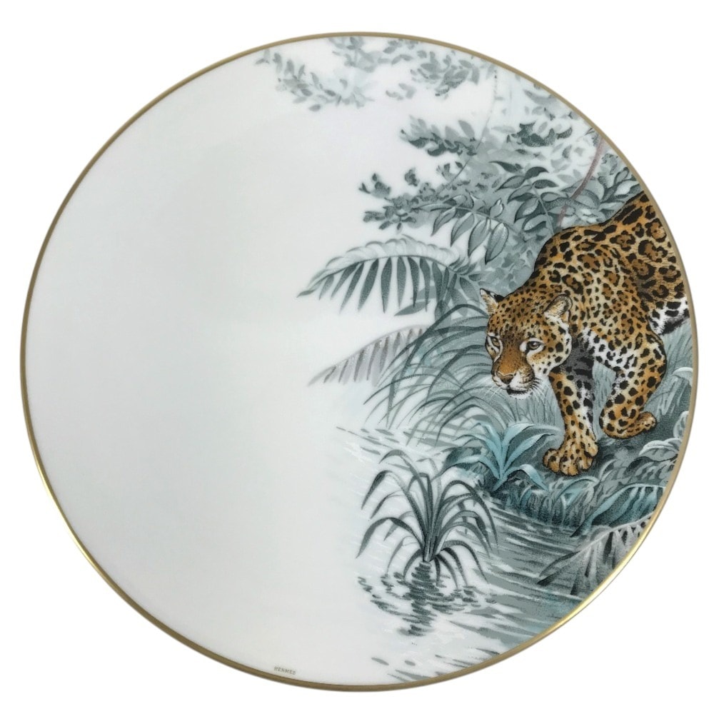 エルメス HERMES 赤道直下のスケッチ 27cm P038001P ジャガー 虎 ディナープレート プレート 食器 皿 お皿 陶器 マルチカラー 未使用