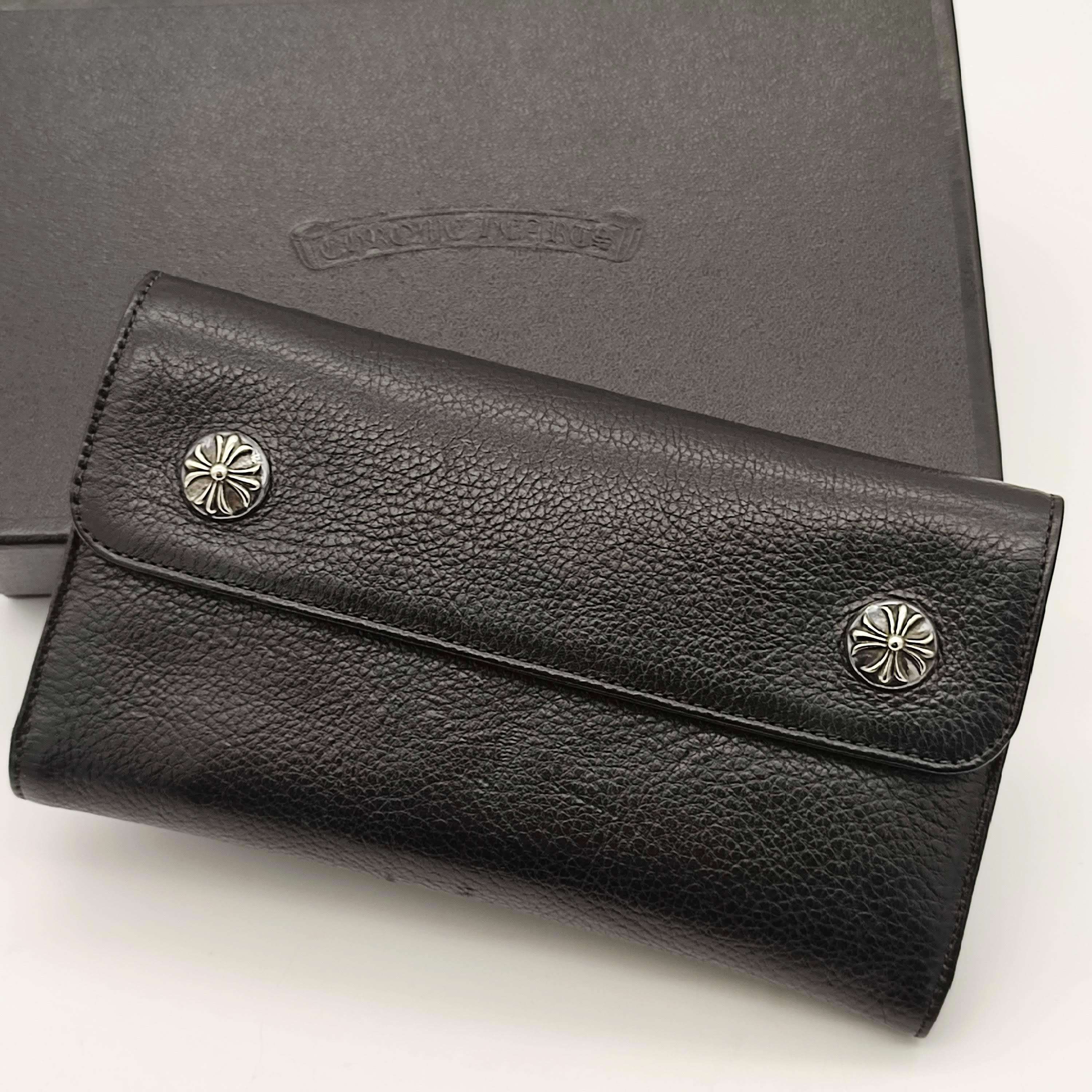 Chrome Hearts Wave Wallet Leather "Black"