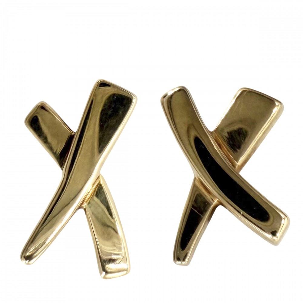 TIFFANY&Co. ティファニー ピアス パロマピカソ キス ジュエリー アクセサリー X 18金YG Au750 K18イエローゴールド    レディース 約1.5g 美品【中古品】