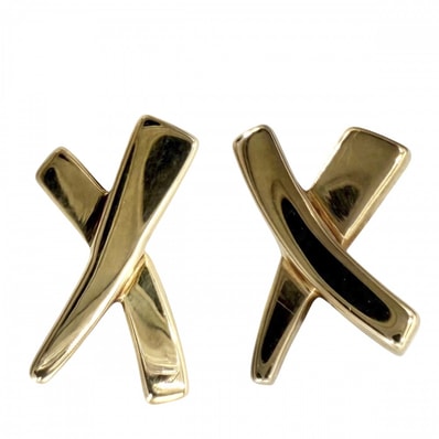 TIFFANY&Co. ティファニー ピアス パロマピカソ キス ジュエリー アクセサリー X 18金YG Au750 K18イエローゴールド レディース 約1.5g 美品【中古品】