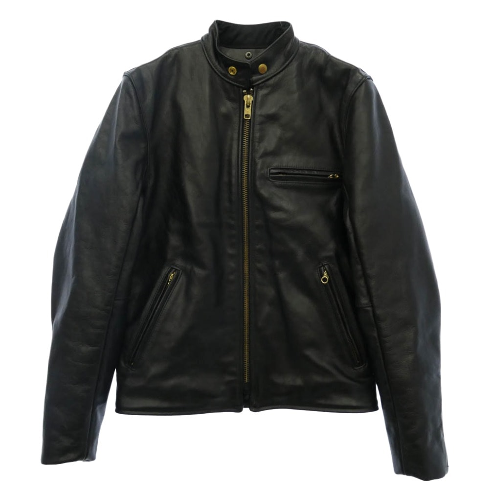 VANSON バンソン MODEL B シングル レザー ライダース ジャケット ブラック系 36 36【中古】