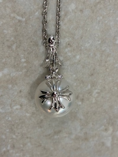 Chrome Hearts Mikimoto Pearl Neckless "White Gold/White"
