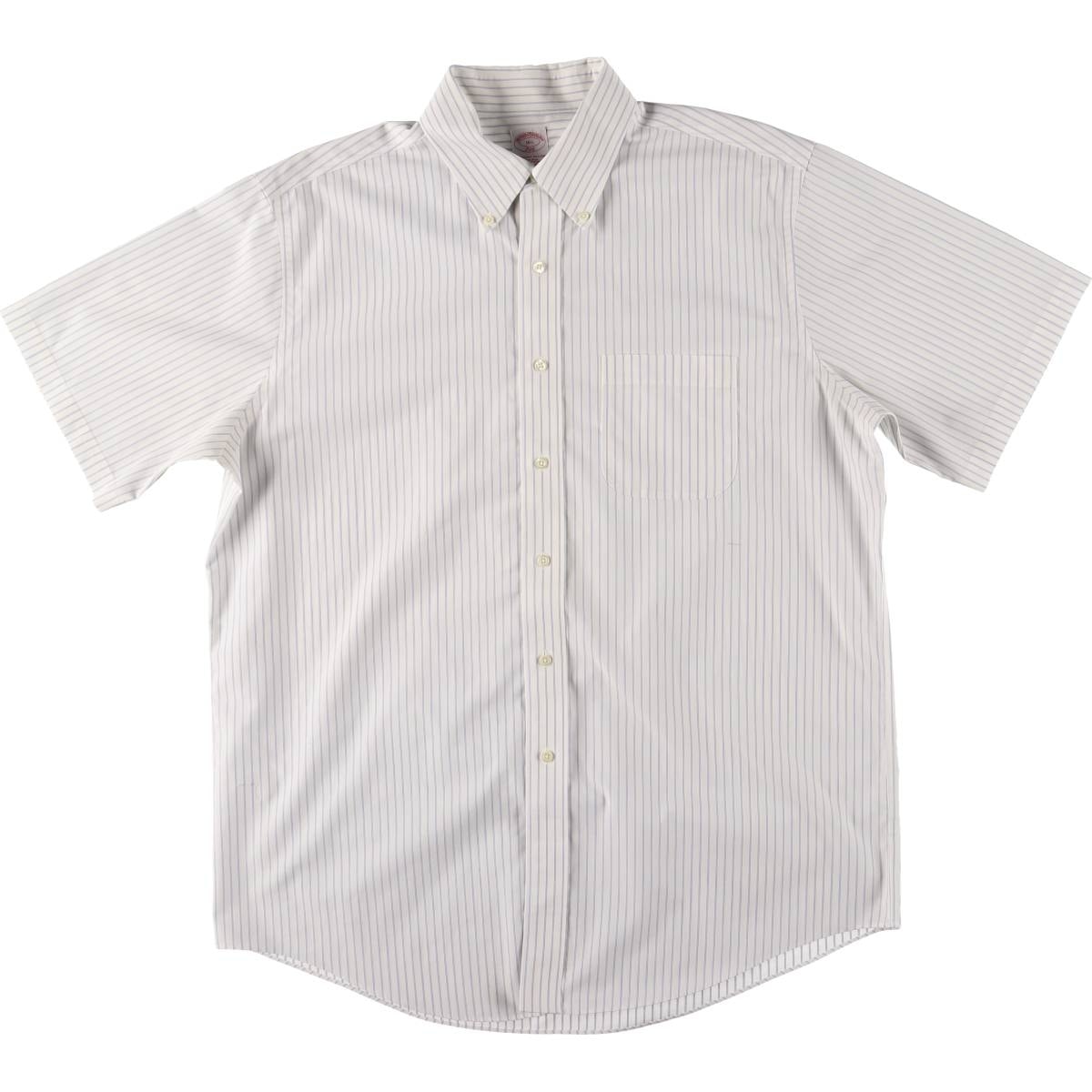 古着 ブルックスブラザーズ Brooks Brothers 346 半袖 ボタンダウン ストライプシャツ メンズL相当/eaa549771