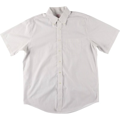 古着 ブルックスブラザーズ Brooks Brothers 346 半袖 ボタンダウン ストライプシャツ メンズL相当/eaa549771