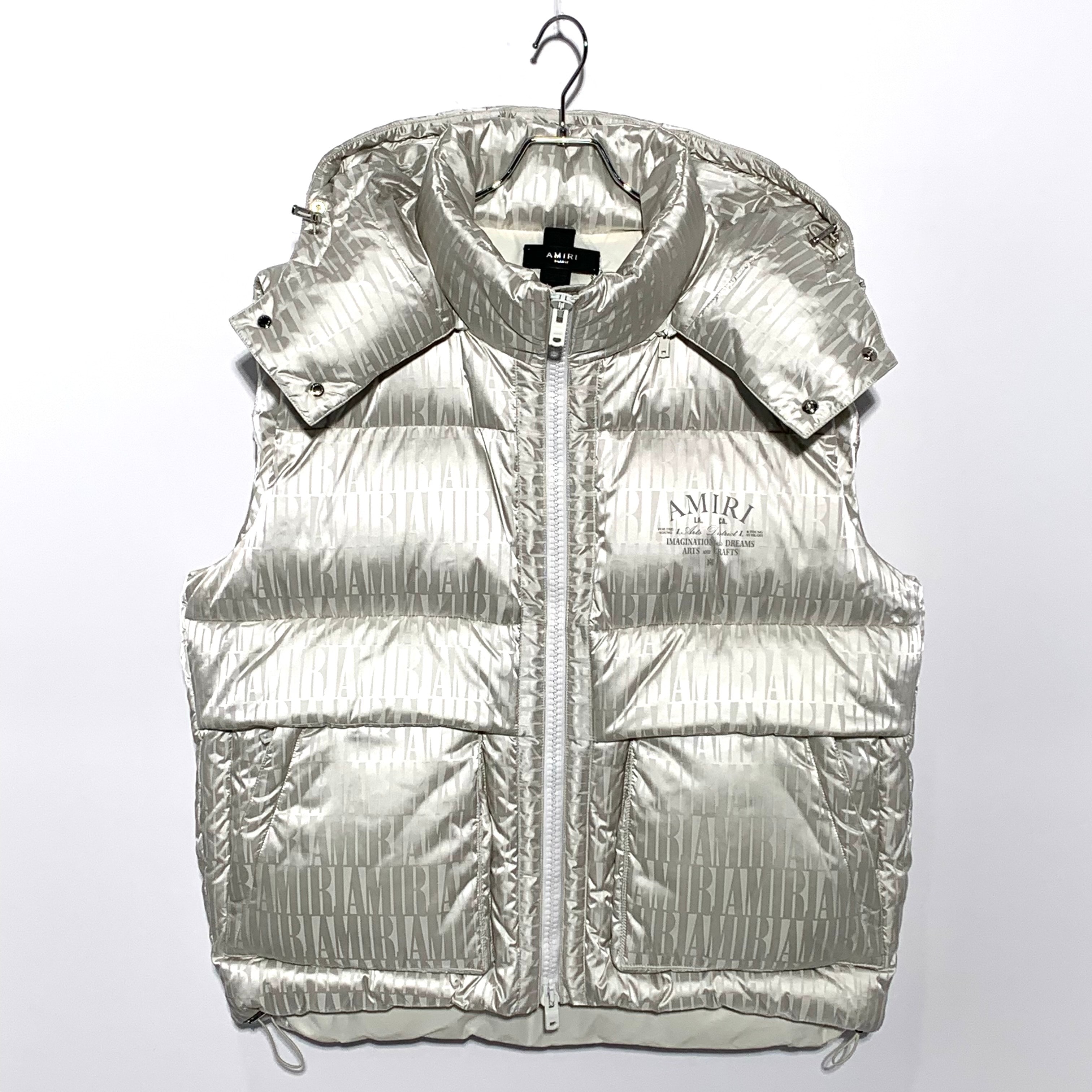 AMIRI Jacquard Down Gilet "White"