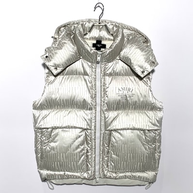 AMIRI Jacquard Down Gilet "White"