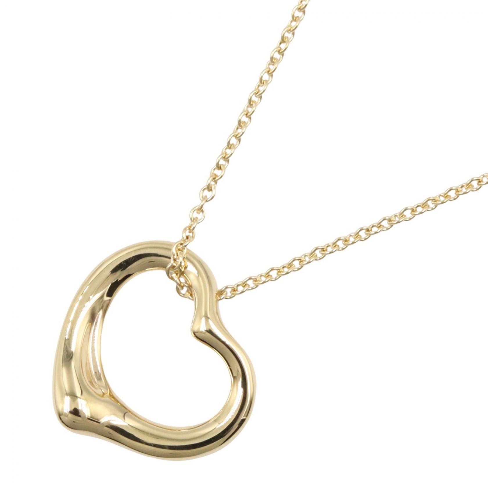 ティファニー TIFFANY&CO オープンハート ネックレス ネックレス ジュエリー K18(イエローゴールド) レディース ゴールド系 【中古】