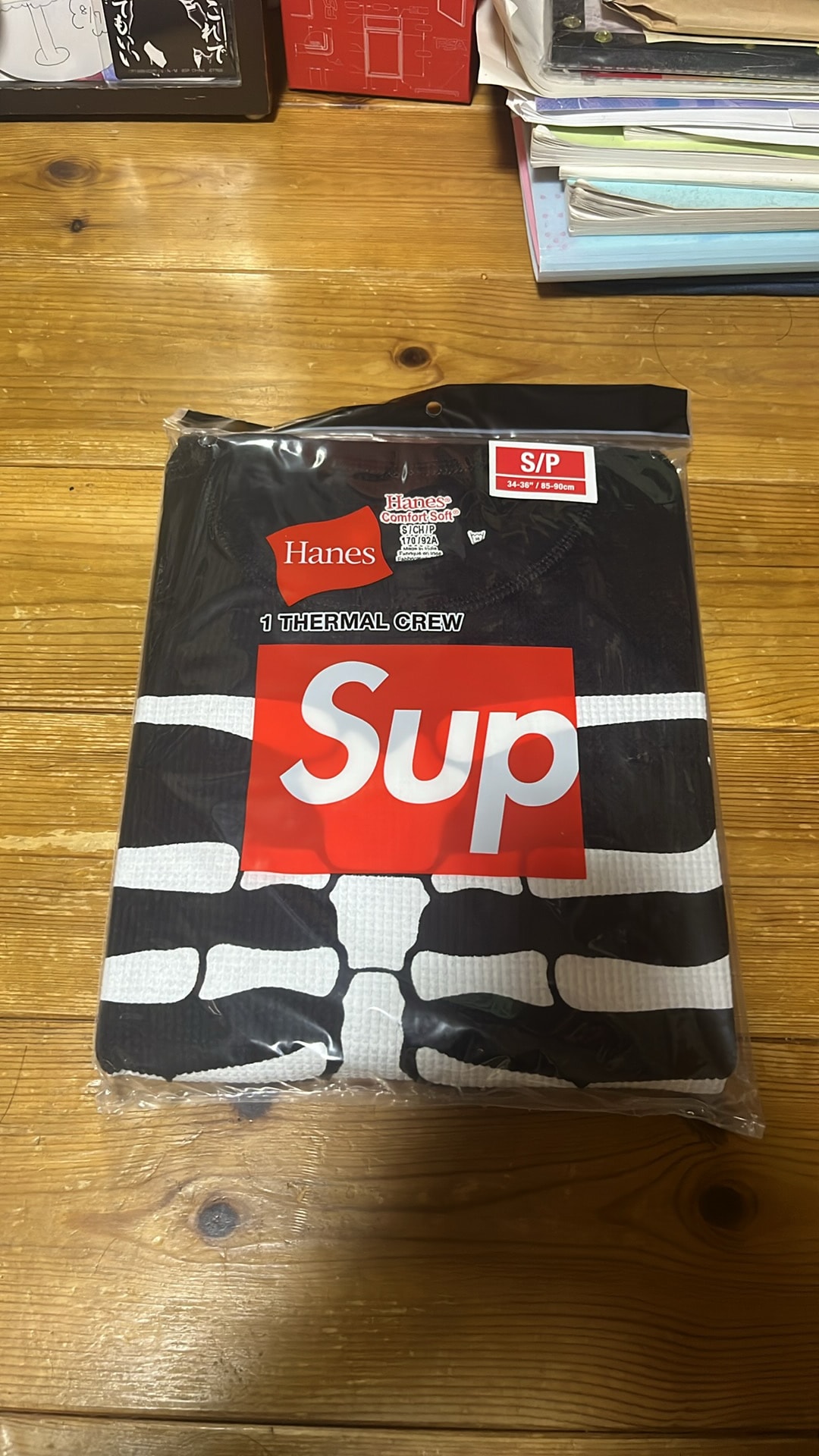 Supreme x Hanes Bones Thermal Crew (1 Pack) "Black"