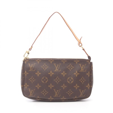 ルイ・ヴィトン LOUIS VUITTON ポシェットアクセソワール ハンドバッグ バッグ PVCコーティングキャンバス レザー モノグラム レディース ブラウン系 M51980 【中古】