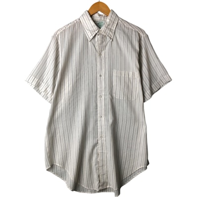 古着 ~70年代 ブルックスブラザーズ Brooks Brothers BROOKSWEANE 6ボタン 半袖 ボタンダウン ストライプシャツ メンズL相当 ヴィンテージ/evb007553