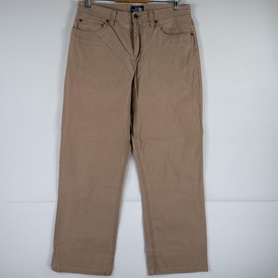 古着 ザ・ノースフェイス THE NORTH FACE ダック パンツ ワークパンツ ストレート 5ポケット w32 short ベージュ メンズ