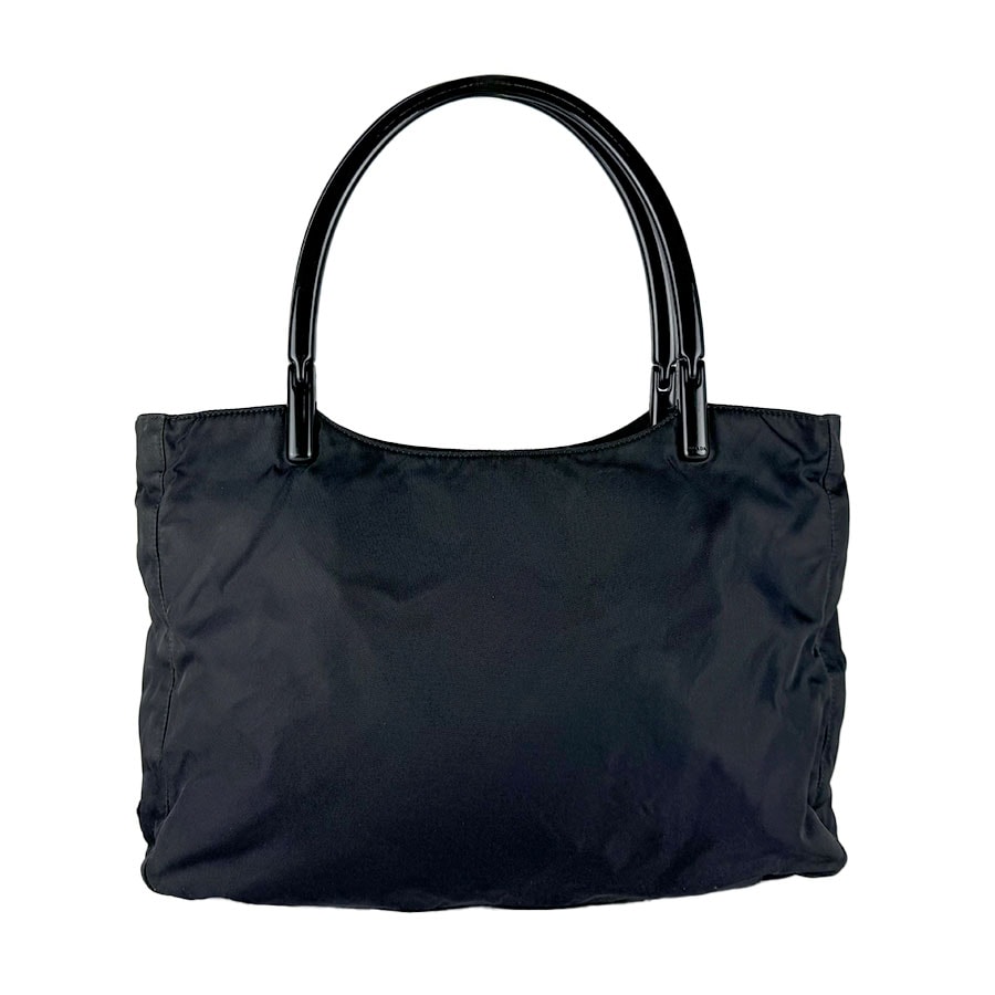 プラダ PRADA トートバッグ ショルダーバッグ ナイロン/プラスチック ブラック シルバー レディース【中古】 z10918