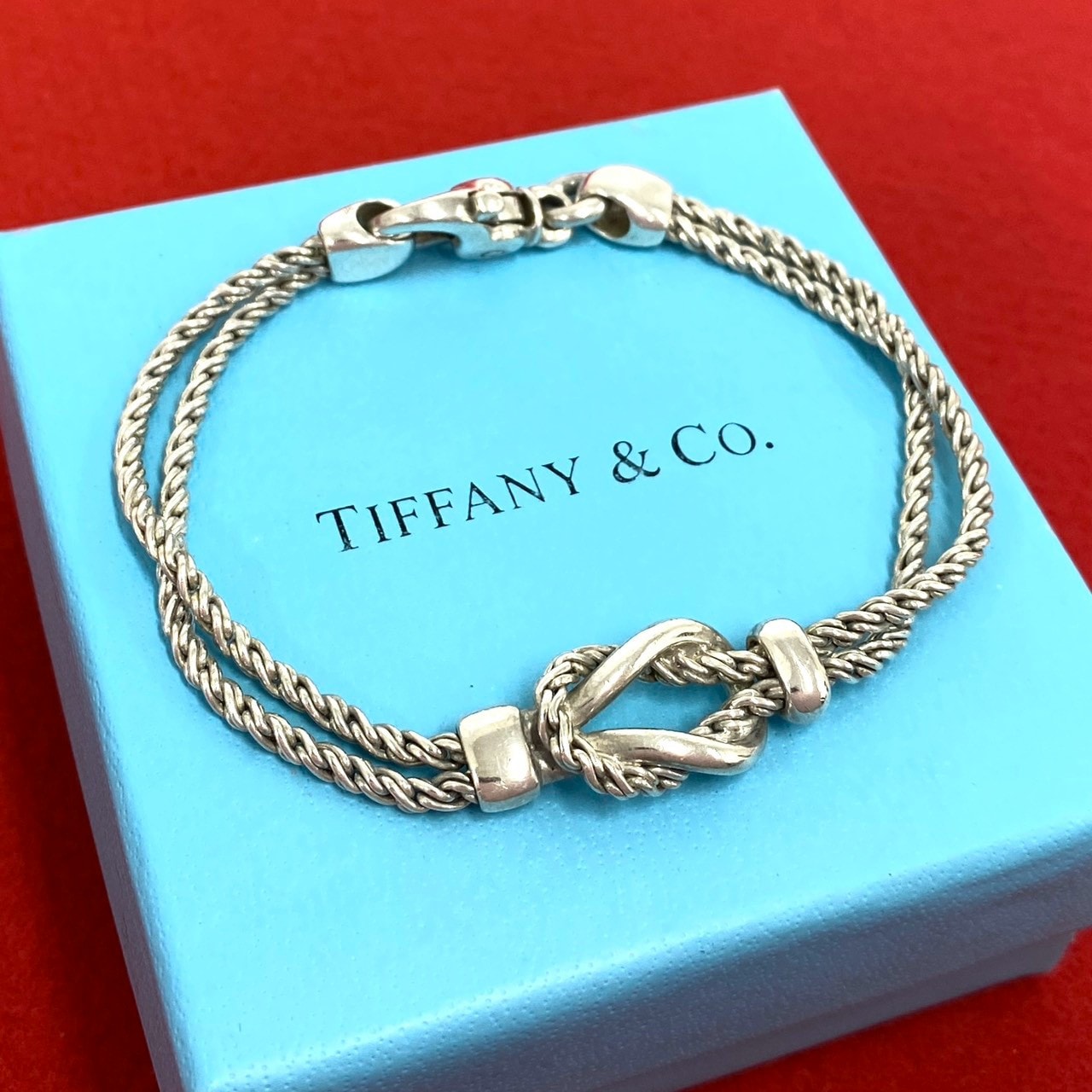 TIFFANY&Co. ティファニー ダブルロープ センターノット ブレスレット シルバー925 ブレスレット シルバー
 02-10