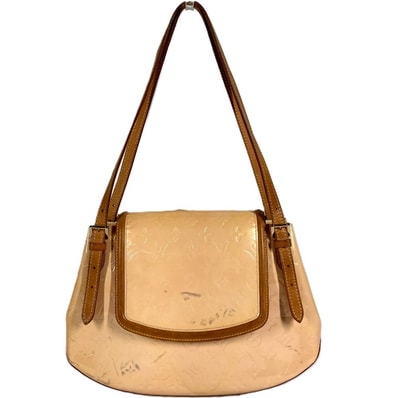ルイヴィトン LOUIS VUITTON ビスケインベイGM ビスケインベイ GM M91284 モノグラムヴェルニ 肩掛け カバン トートバッグ フラップ ショルダーバッグ モノグラムヴェルニキャンバス マシュマロピンク ピンク