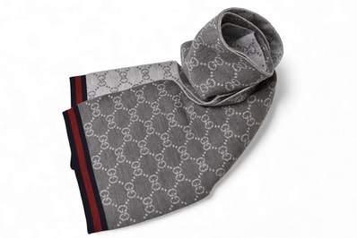Gucci GG Pattern Scarf "Grey"