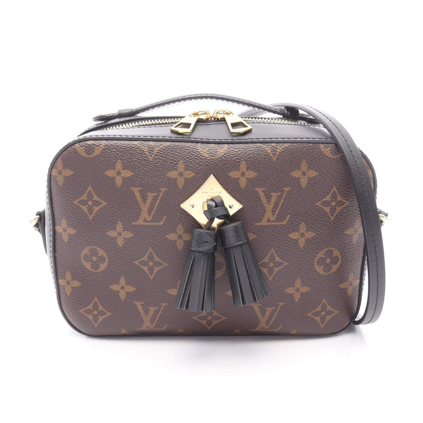 ルイ・ヴィトン LOUIS VUITTON サントンジュ 2WAY ショルダーバッグ バッグ PVCコーティングキャンバス レザー モノグラム ノワール レディース ブラウン系 / ブラック系 M43555 【中古】