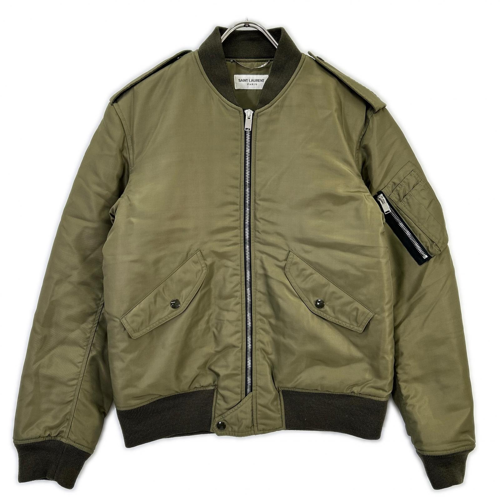 サンローランパリ カーキ 397643 MA-1 フライトジャケット 46