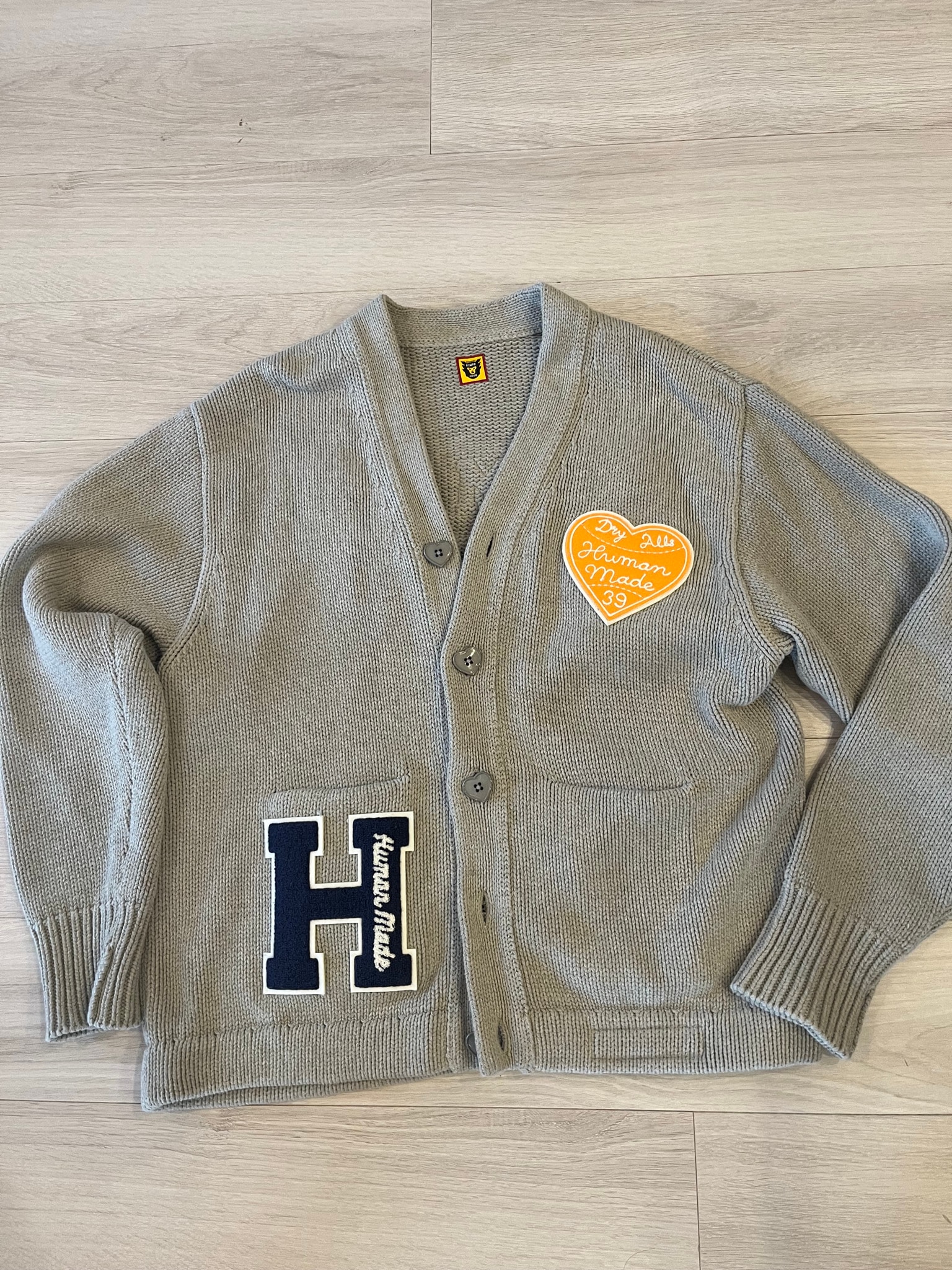 HUMAN MADE Low Gauge Knit Cardigan "Gray"