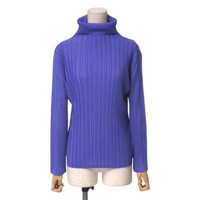 PLEATS PLEASE ISSEY MIYAKE プリーツプリーズ イッセイミヤケ カットソー サイズ3 プリーツ タートルネック 長袖 トップス ブランド古着【中古】20250611/RA5129