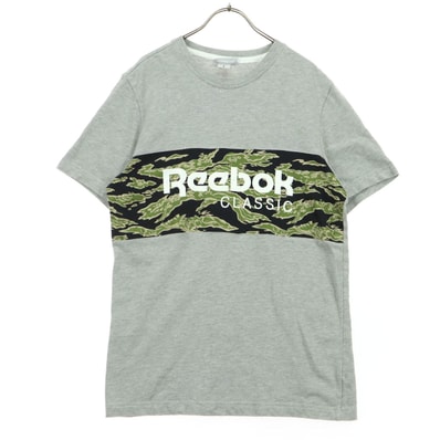 Reebok CLASSIC リーボッククラシック フロントプリント 半袖 Tシャツ L グレー