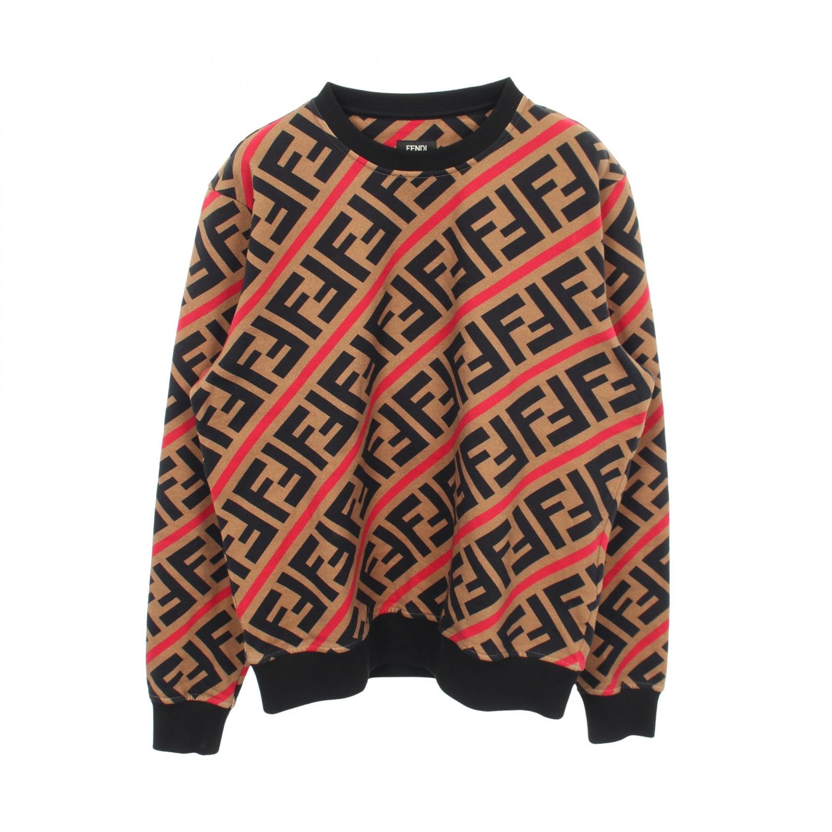 フェンディ FENDI ズッカ スウェット 衣料品 トップス コットン メンズ カーキ系 / ブラック系 / レッド系 【中古】