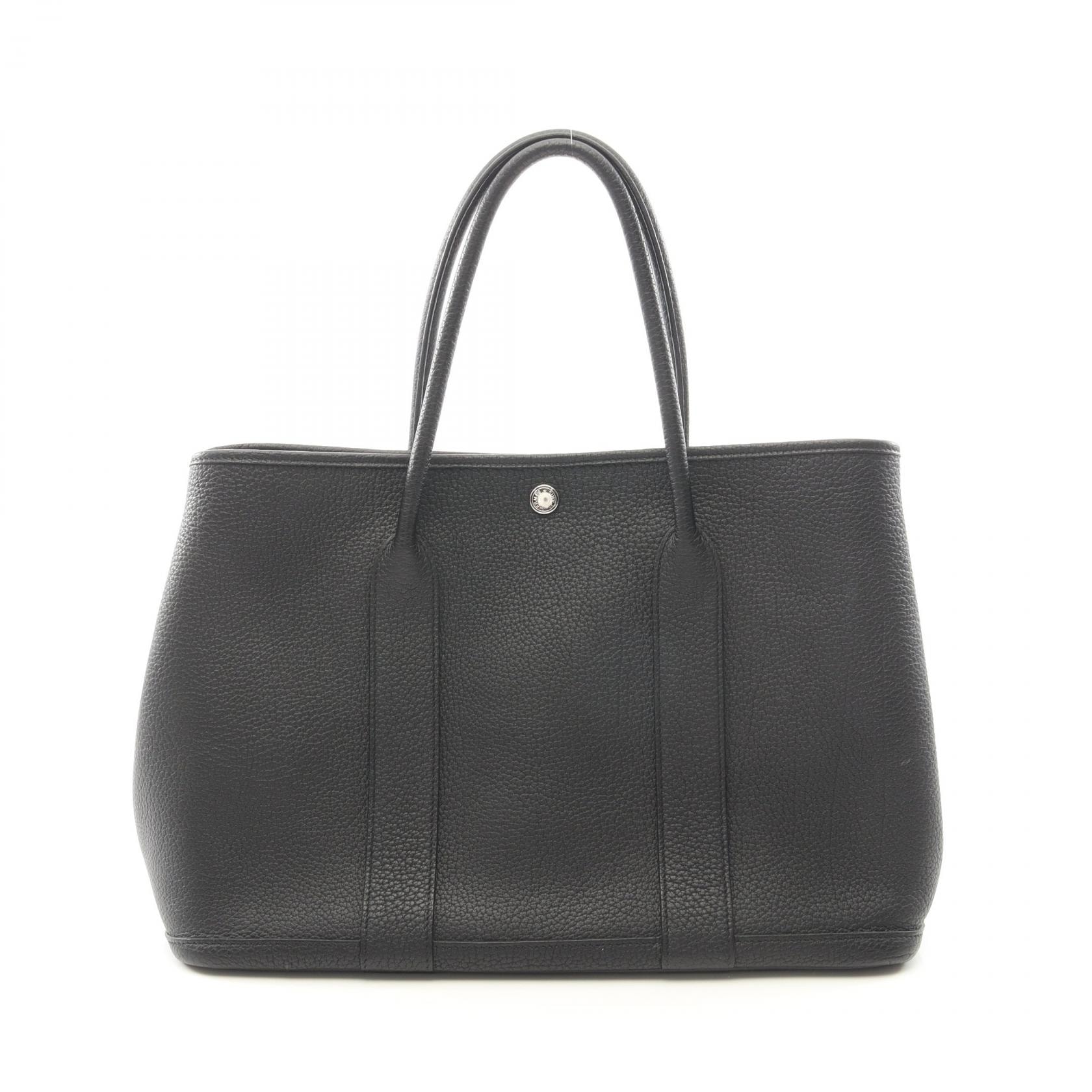エルメス HERMES ガーデンパーティPM トートバッグ バッグ レザー ネゴンダ C刻印(2018年製造) レディース ブラック系 【中古】