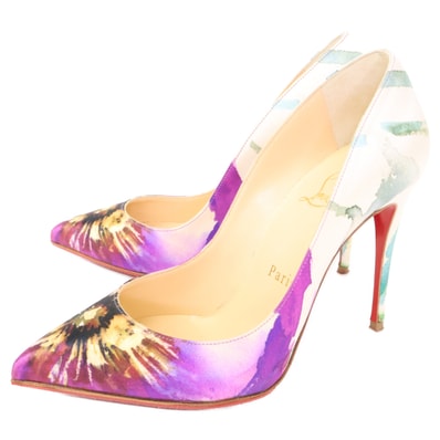 クリスチャンルブタン 3141063 PIGALLE FOLLIES 100 MAXI FIORI フラワー総柄 ハイヒールパンプス/