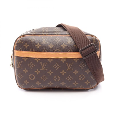 ルイ・ヴィトン LOUIS VUITTON リポーターPM ショルダーバッグ バッグ PVCコーティングキャンバス レザー モノグラム レディース ブラウン系 M45254 【中古】