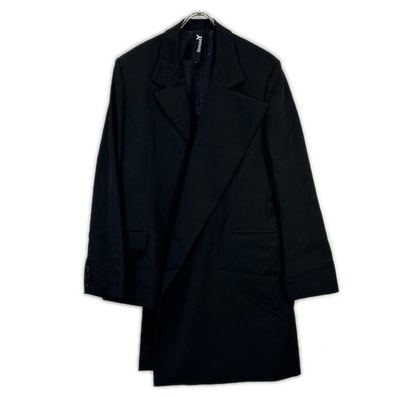 グラウンドワイ GPーJ01ー100 ブラック WOOL GABARDINE ASYMMETRICAL JACKET アシメントリージャケット 1