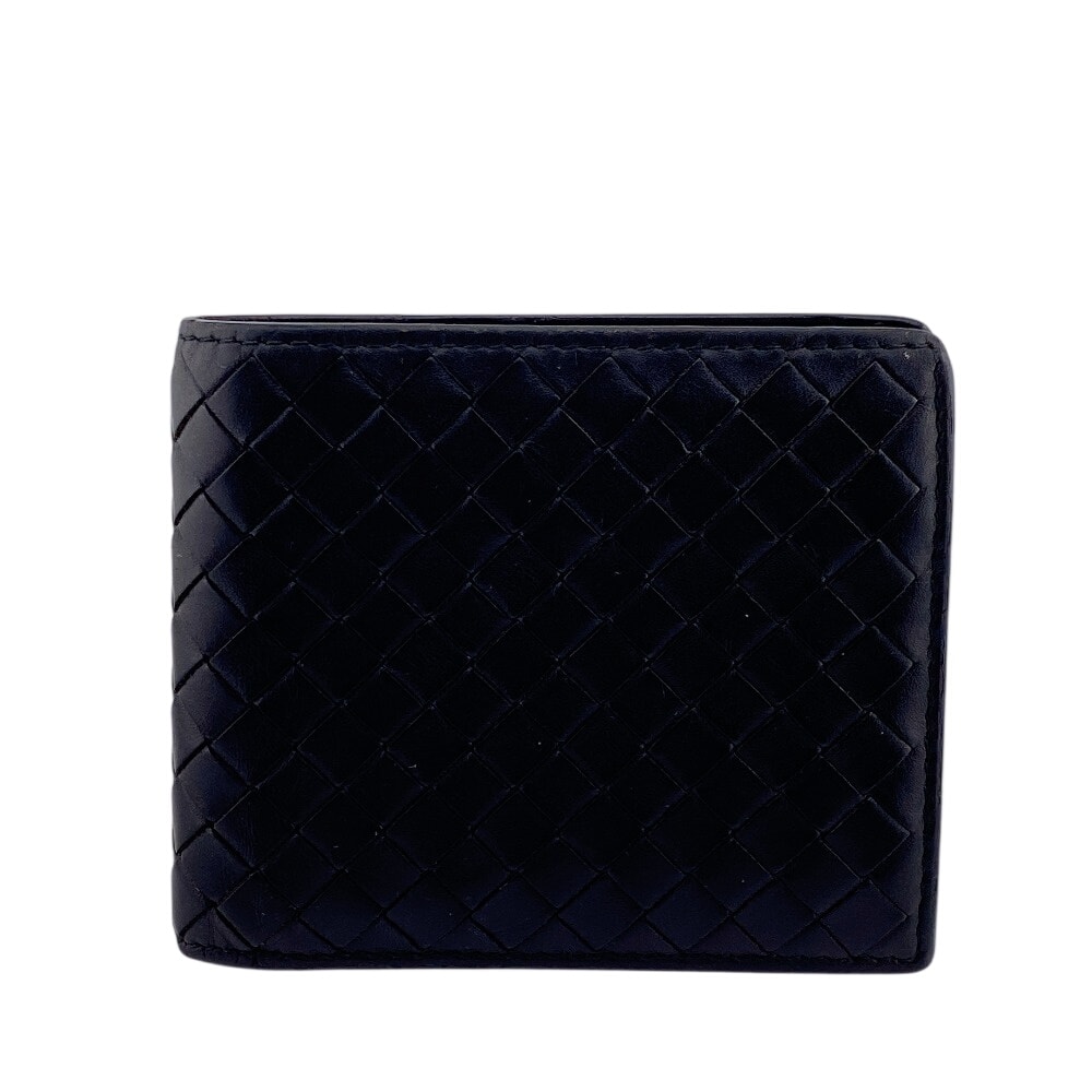 ボッテガヴェネタ BOTTEGAVENETA 二つ折り財布 イントレチャート ブラック