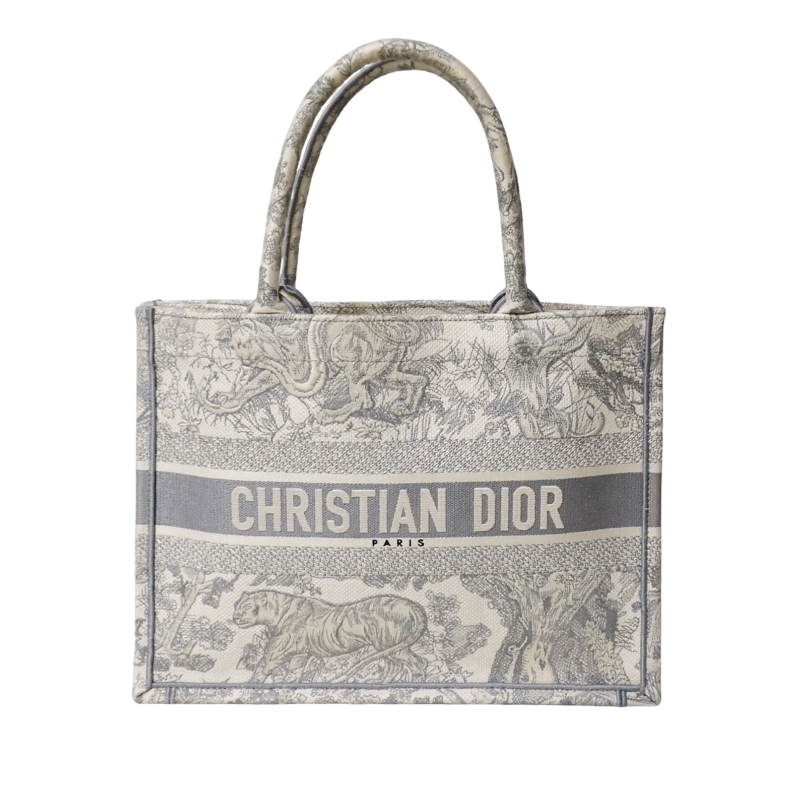 DIOR ディオール BookTote ブックトート ミディアム トワル ドゥ ジュイ エンブロイダリー M1296ZTDT_M20I ホワイト レディース トートバッグ