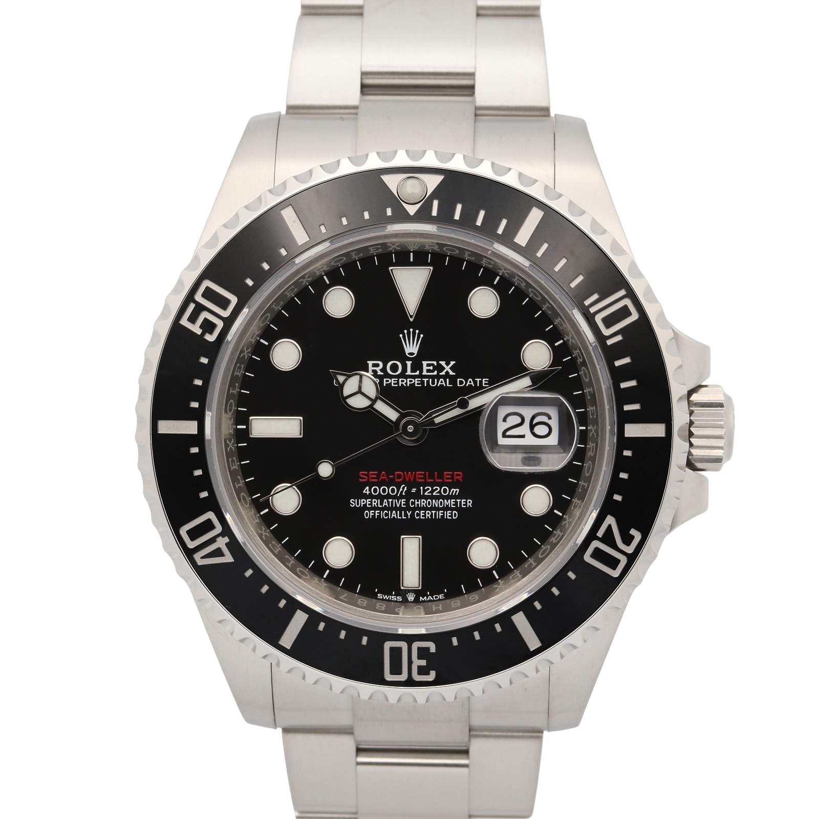 ロレックス ROLEX シードゥエラー ランダム番 腕時計 時計 ステンレススチール メンズ ブラック系 126600 【中古】