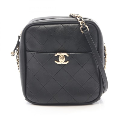 シャネル CHANEL マトラッセ スモール ショルダーバッグ バッグ ラムスキン(羊革) レディース ブラック系 【中古】