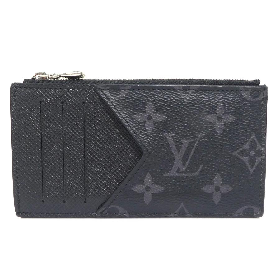 ルイ ヴィトン LOUIS VUITTON コインケース モノグラムエクリプス x タイガ コインカード ホルダー PVC/レザー ブラックグレー シルバー メンズ M30271【中古】 e61444i