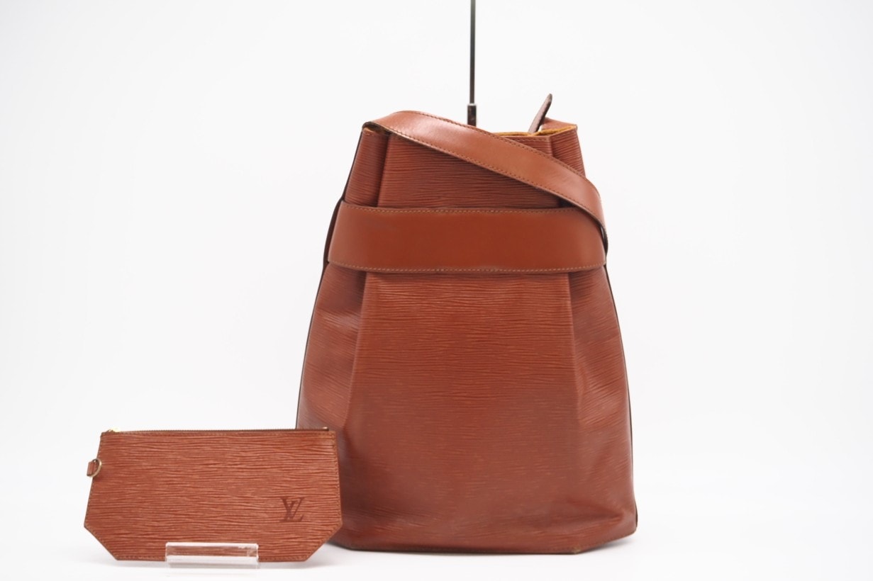 LOUIS VUITTON ルイ・ヴィトン エピ サックデポールGM M80193 ハンドバッグ ブラウン コーティングキャンバス レディース