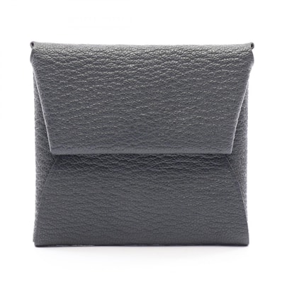 エルメス HERMES バスティア ヴェルソグリミスティ コインケース 財布 ヴォーエプソン ヴォーエプソン W刻印(2024年製造) レディース グレー系 【中古】