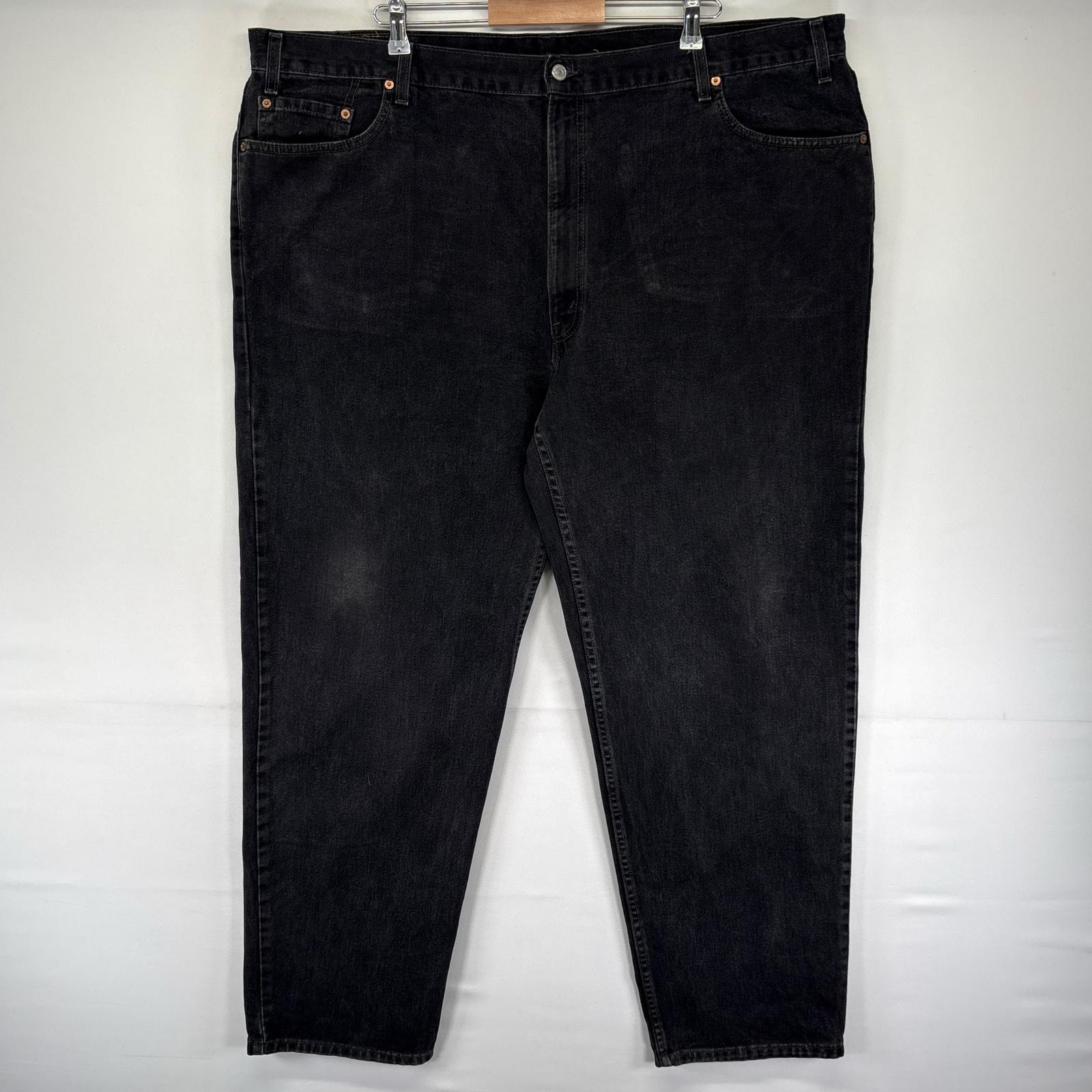 古着 リーバイス Levi's デニム パンツ 550 テーパード バギー 大きいサイズ ジッパーフライ ジーンズ W50 L34  ブラック系 メンズ