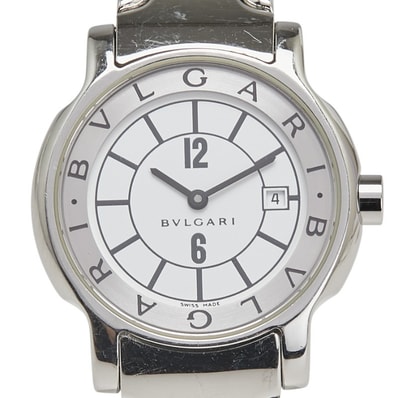 ブルガリ ソロテンポ 腕時計 ST29S クオーツ ホワイト文字盤 ステンレススチール レディース BVLGARI 【中古】