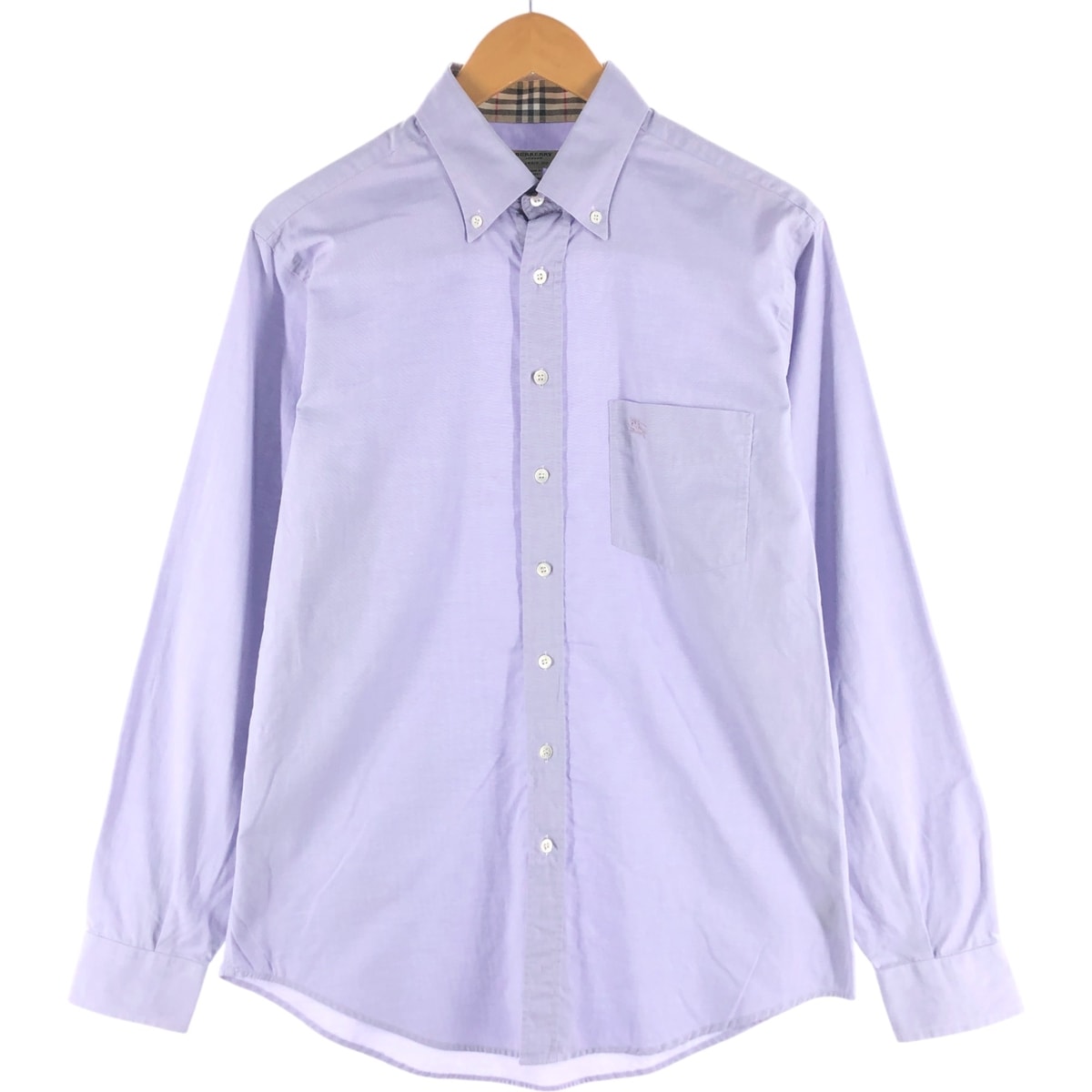 古着 バーバリー Burberry's CLASSIC FIT 長袖 ボタンダウンシャツ メンズM相当/eaa528668