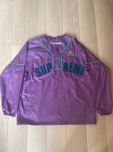 Supreme Snap-Off Sleeve L/S Baseball Top "Purple"