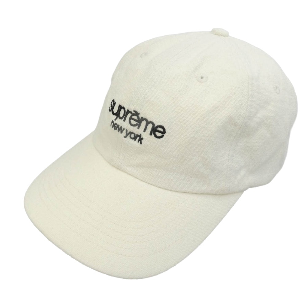 Supreme シュプリーム 23SS Classic Logo 6-Panel クラシック ロゴ 刺繍 シックス パネル キャップ 帽子 ホワイト系【中古】