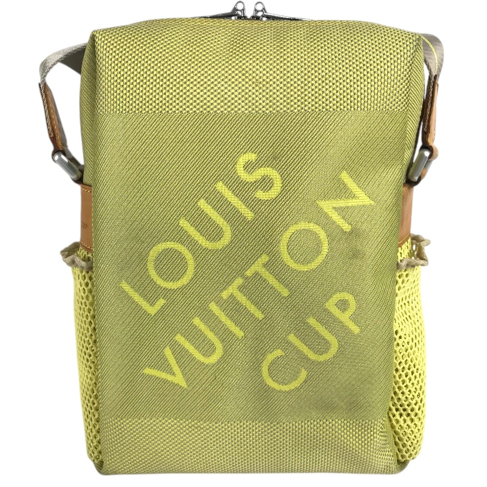 ルイヴィトン LOUIS VUITTON ウェザリー  M80636  ダミエ ジェアン LVカップ 斜め掛け ポシェット カバン ショルダーバッグ ダミエジェアンキャンバス NO5950刻 イエロー