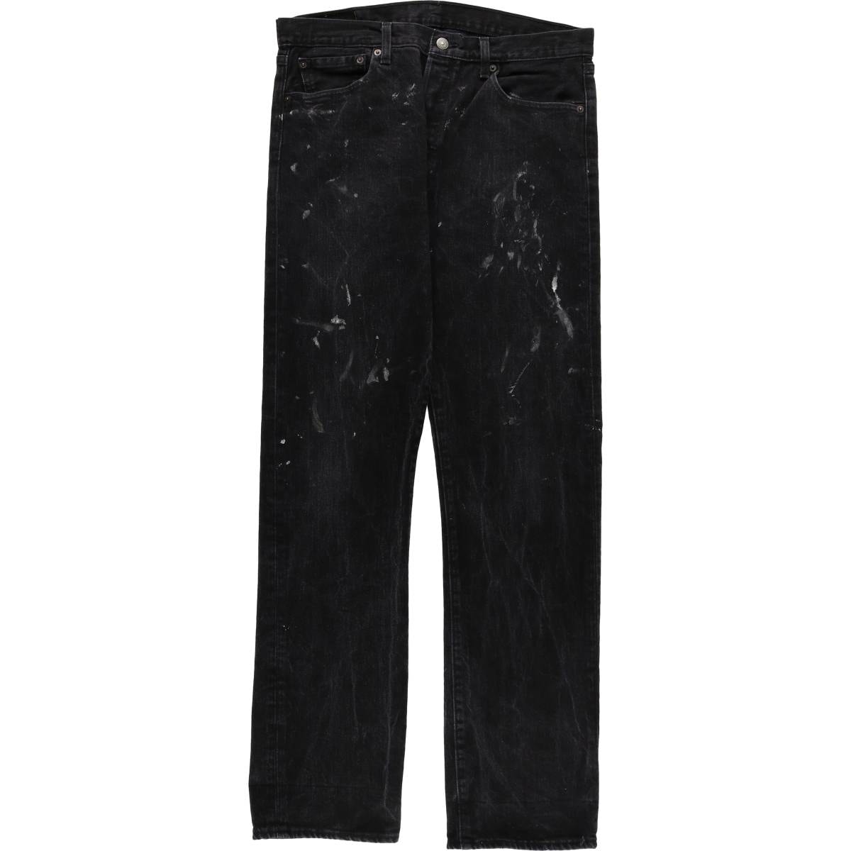 古着 リーバイス Levi's 501 ペイント ブラックデニム ストレートデニムパンツ メンズw34相当/eaa577485