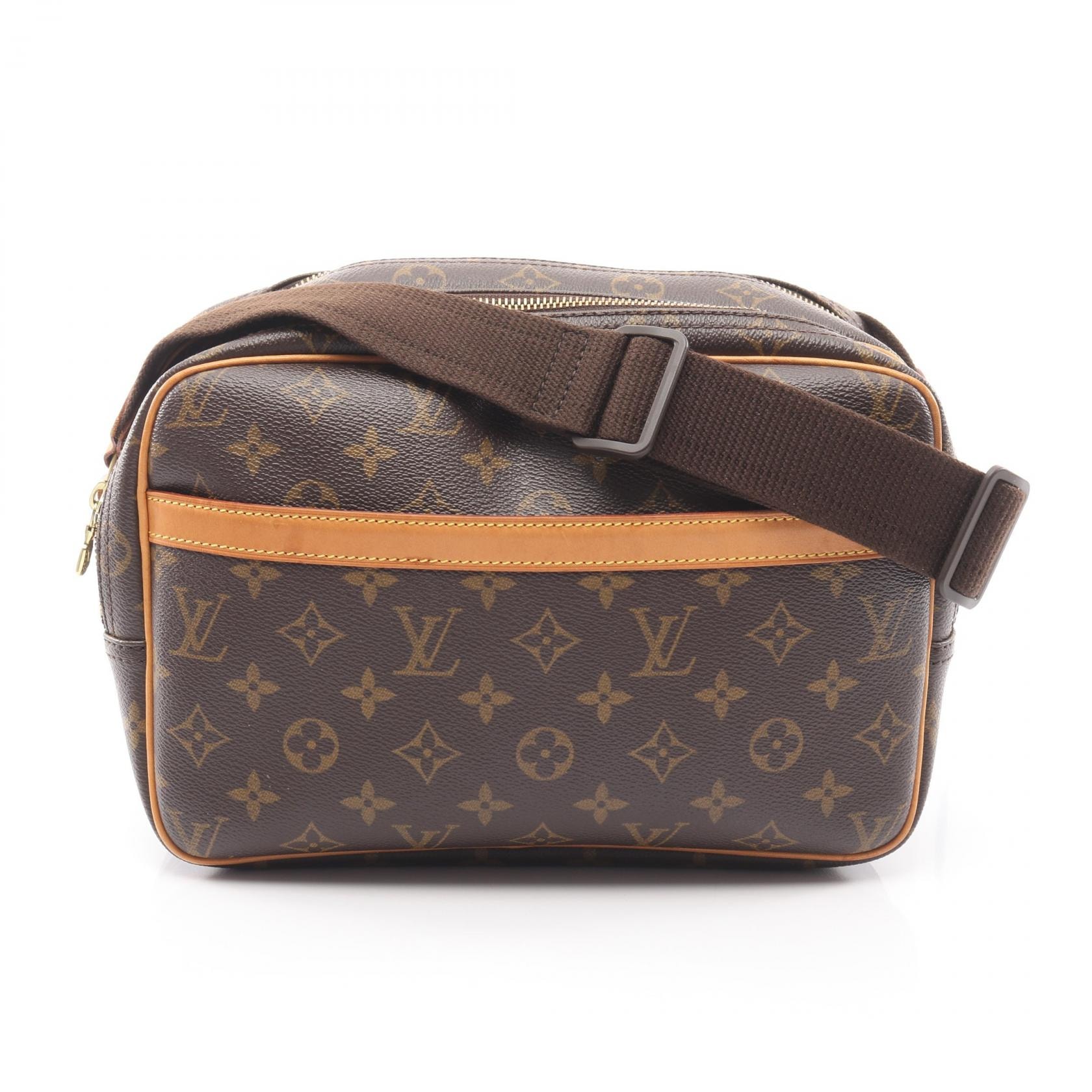 ルイ・ヴィトン LOUIS VUITTON リポーターPM ショルダーバッグ バッグ PVCコーティングキャンバス レザー モノグラム レディース ブラウン系 M45254 【中古】