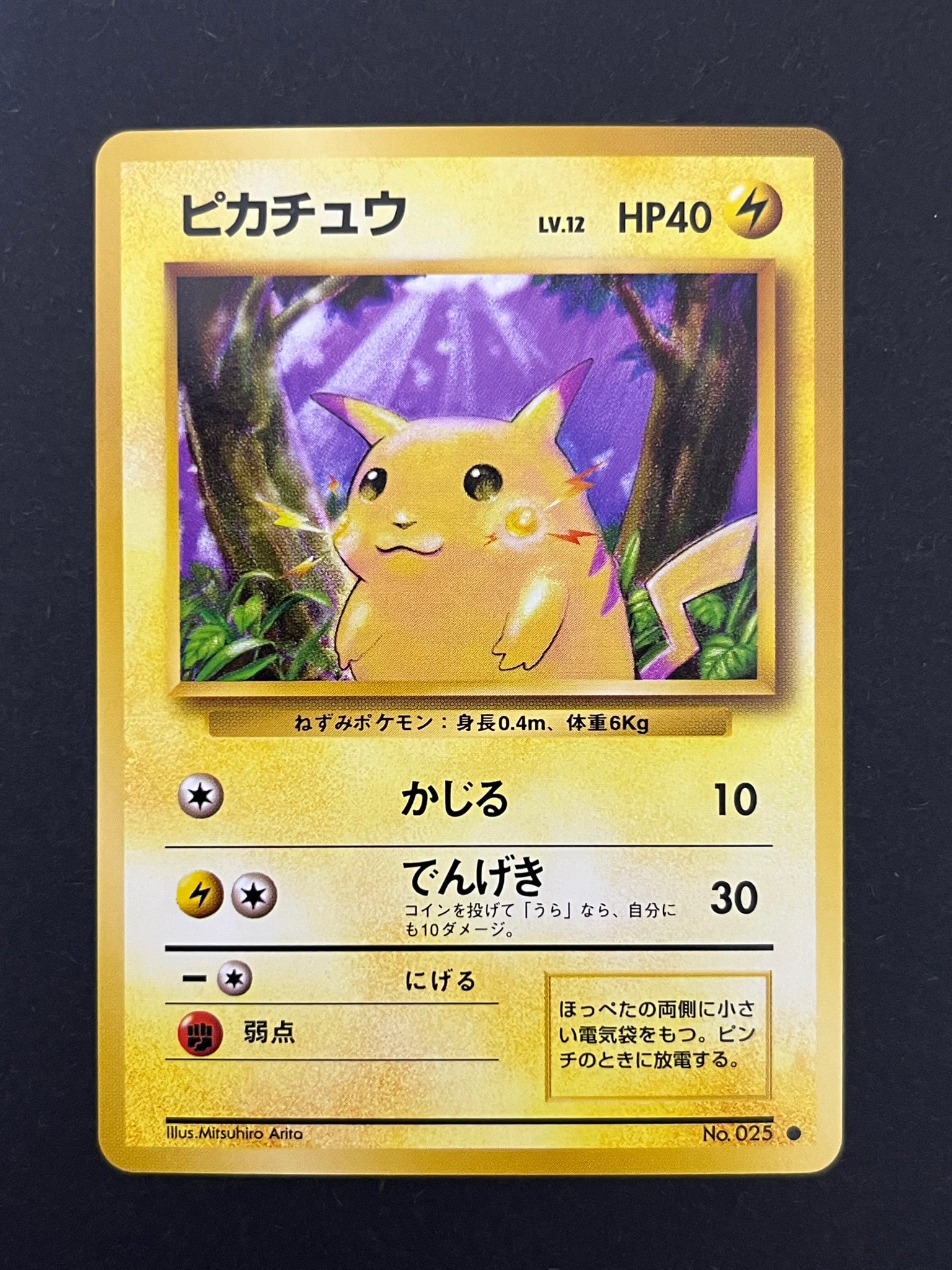 ピカチュウ ○ : 旧裏 [PMCG1-2](拡張パック「ポケットモンスター